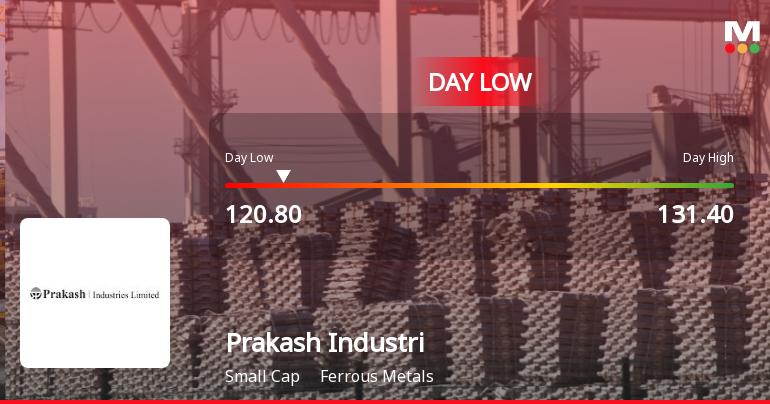 Prakash Industries Ltd Hits Intraday Low Amid Price Pressure on 11 Aug 2026