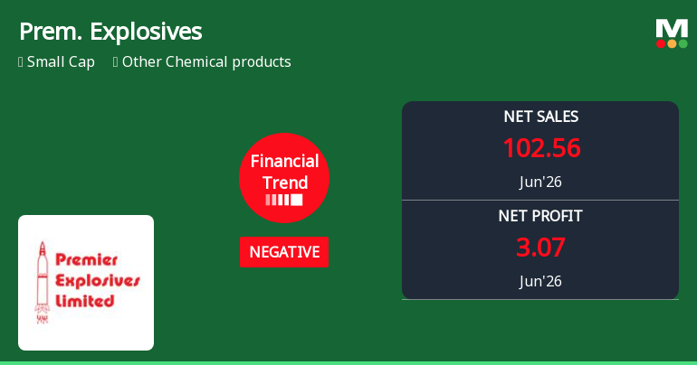 Premier Explosives Ltd Reports Sharp Quarterly Decline Amid Negative Financial Trend