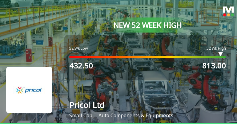 Broad-Based Technical Strength Lifts Pricol Ltd to 52-Week High of Rs 813