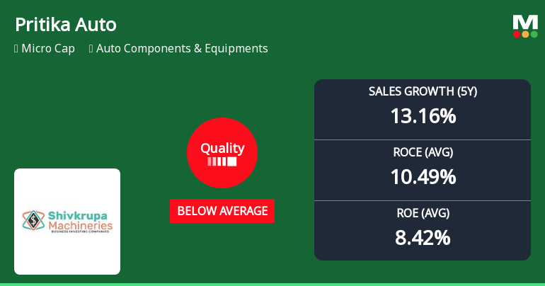 Pritika Auto Industries Ltd Quality Grade Downgrade: A Detailed Fundamental Analysis