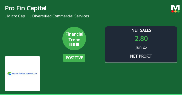 Pro Fin Capital Services Ltd Reports Strong Quarterly Growth Amid Lingering Market Challenges