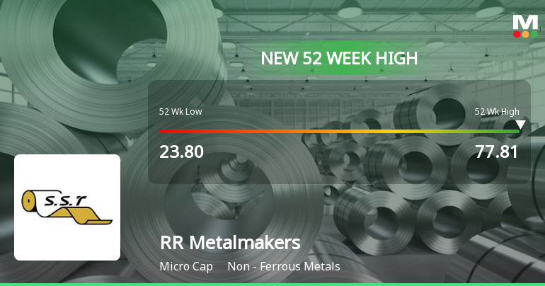 Broad-Based Technical Strength Lifts RR Metalmakers India Ltd to 52-Week High of Rs 77.81