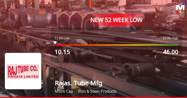 Markets Rally, But Rajasthan Tube Manufacturing Co Ltd Sinks to 52-Week Low in Stock-Specific Sell-Off