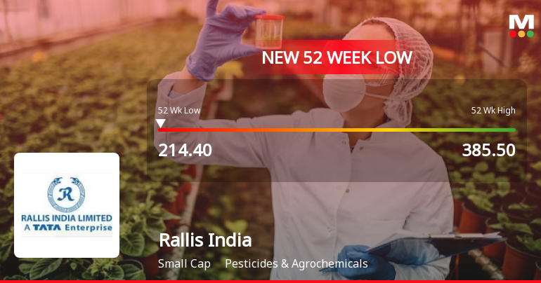 Markets Rally, But Rallis India Ltd Sinks to 52-Week Low in Stock-Specific Sell-Off