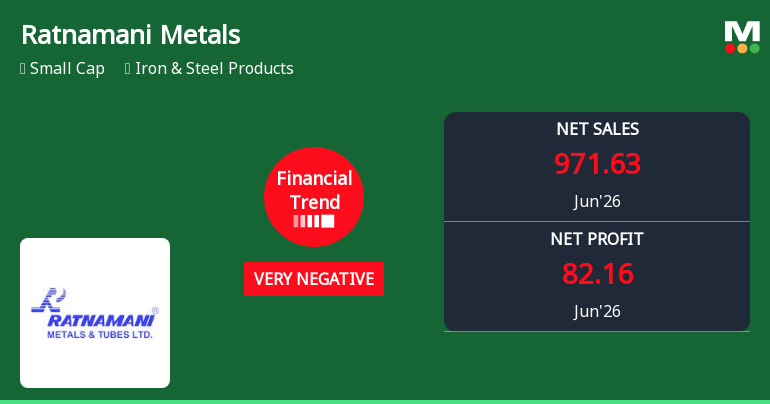 Ratnamani Metals & Tubes Ltd Reports Sharp Quarterly Decline Amid Margin Pressure