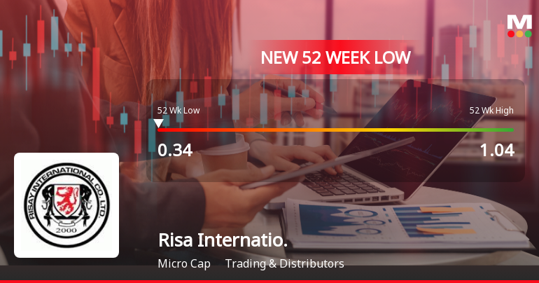 Risa International Ltd Falls to 52-Week Low of Rs 0.34 as Sell-Off Deepens