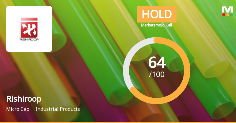 Rishiroop Ltd is Rated Hold by MarketsMOJO