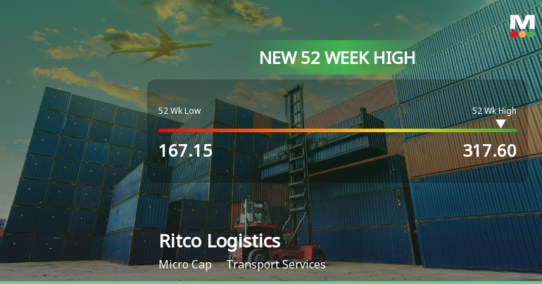 Broad-Based Technical Strength Lifts Ritco Logistics Ltd to 52-Week High of Rs 315.7