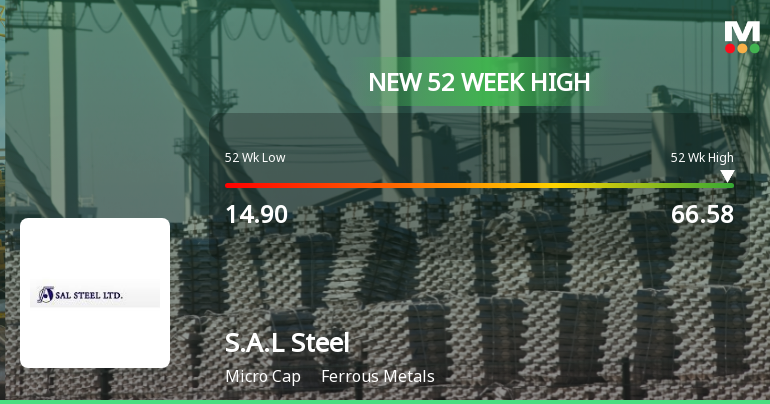 Broad-Based Technical Strength Lifts S.A.L Steel Ltd to 52-Week High of Rs 66.58