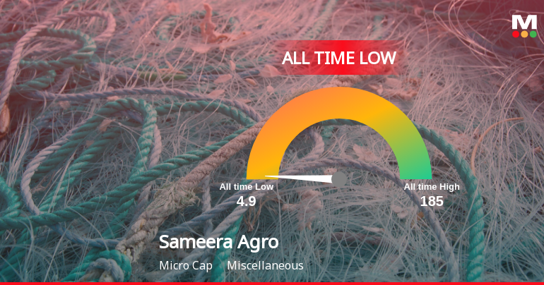 Sameera Agro and Infra Ltd Extends Losing Streak, Hits All-Time Low Amid Market Pressure