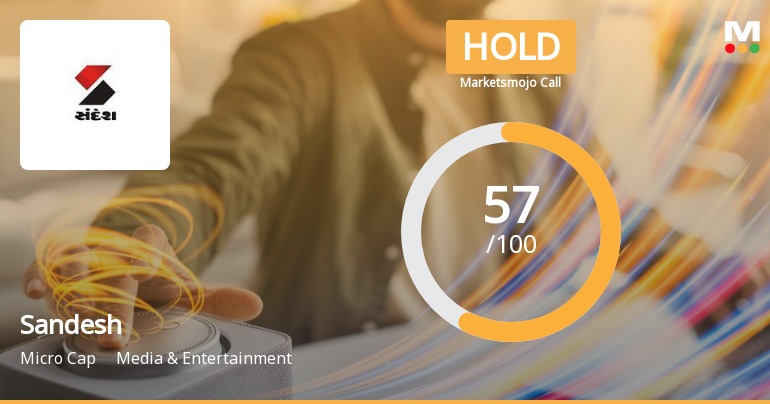 Sandesh Ltd. is Rated Hold by MarketsMOJO