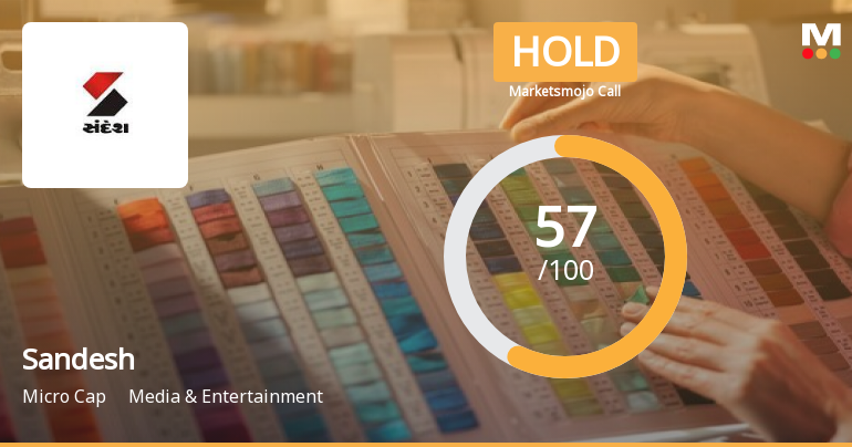Sandesh Ltd. is Rated Hold by MarketsMOJO