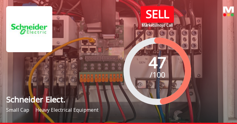 Schneider Electric Infrastructure Ltd Downgraded to Sell Amid Financial and Technical Weakness