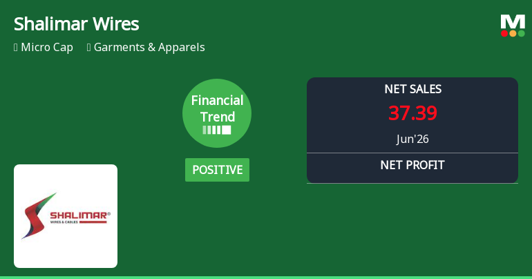 Shalimar Wires Industries Ltd Reports Positive Quarterly Financial Trend Amid Mixed Market Returns