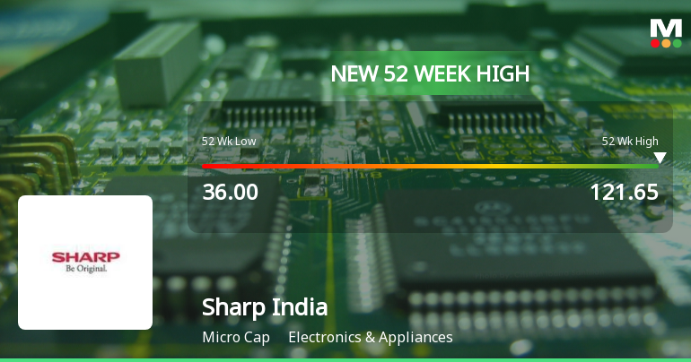Broad-Based Technical Strength Lifts Sharp India Ltd to 52-Week High of Rs 121.65
