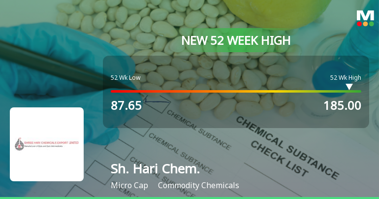 Broad-Based Technical Strength Lifts Shree Hari Chemicals Export Ltd to 52-Week High of Rs 185