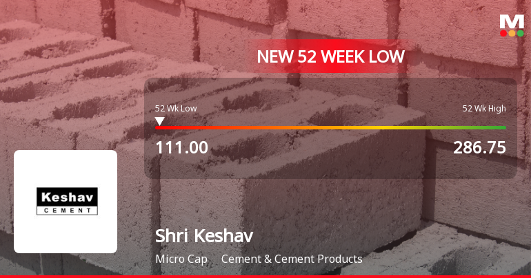 Markets Rally, But Shri Keshav Cements & Infra Ltd Sinks to 52-Week Low in Stock-Specific Sell-Off