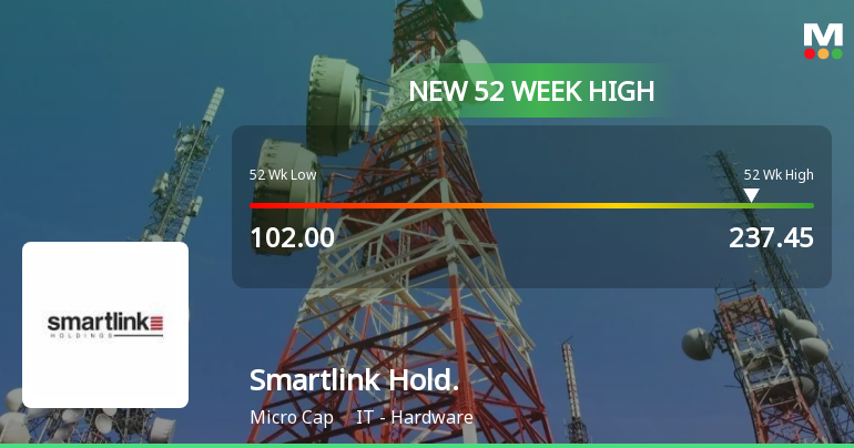 Broad-Based Technical Strength Lifts Smartlink Holdings Ltd to 52-Week High of Rs 237.45