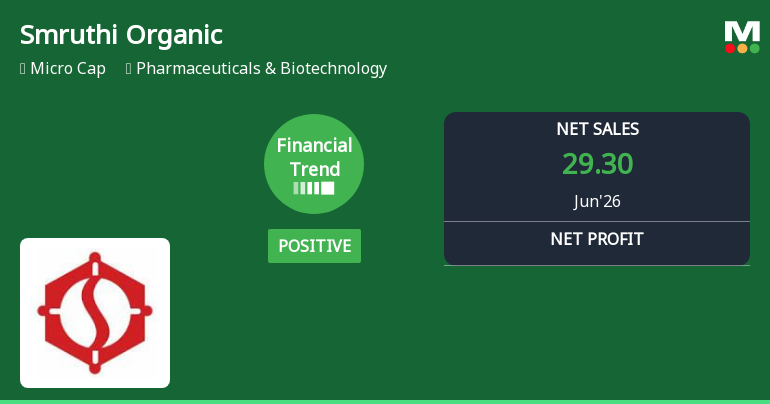 Smruthi Organics Ltd Reports Strong Quarterly Turnaround with Positive Financial Trend