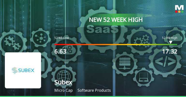 Broad-Based Technical Strength Lifts Subex Ltd to 52-Week High of Rs 17.32