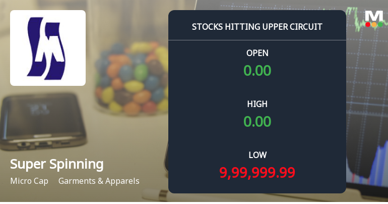 Super Spinning Mills Ltd Locks at Upper Circuit With 5% Gain — Buyers Queue, Sellers Absent
