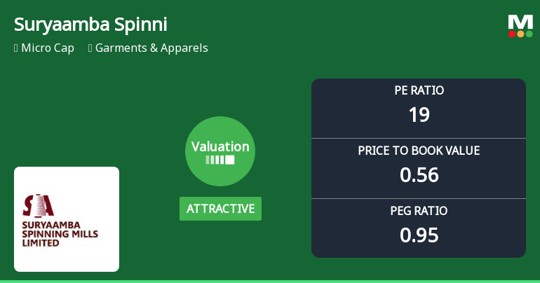 Suryaamba Spinning Mills Ltd Valuation Shifts Signal Renewed Price Attractiveness
