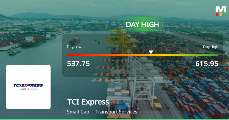 TCI Express Ltd Surges 7.11% to Day's High of Rs 604.4 — Outperforms Sector by 3.08 Percentage Points