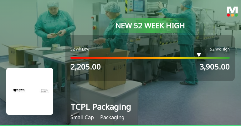 Broad-Based Technical Strength Lifts TCPL Packaging Ltd. to 52-Week High of Rs 3905