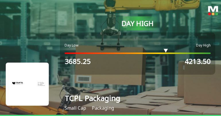 TCPL Packaging Ltd. Surges 7.01% to Day's High of Rs 4111 — Outperforms Sector by 6.76 Percentage Points