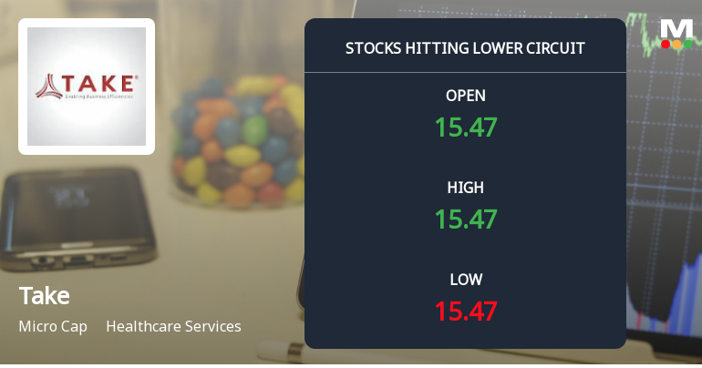 Take Ltd Locks at Lower Circuit With 4.96% Loss — Sellers Queue, No Buyers in Sight