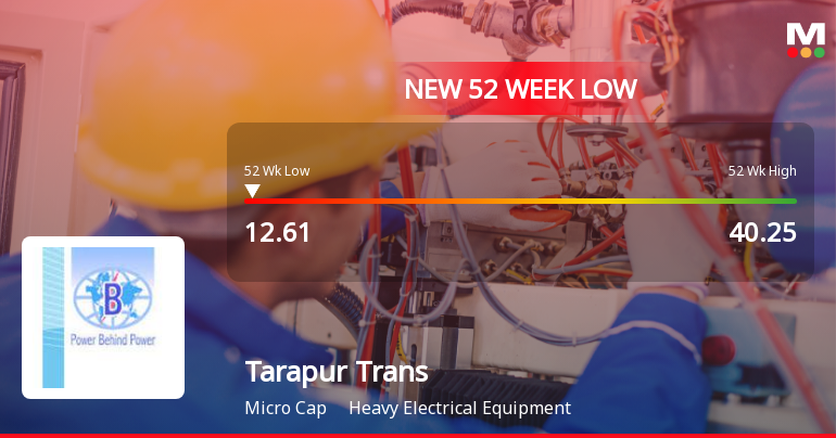 Markets Rally, But Tarapur Transformers Ltd Sinks to 52-Week Low in Stock-Specific Sell-Off