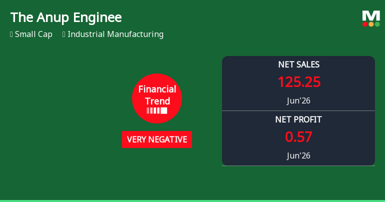The Anup Engineering Ltd Reports Sharp Quarterly Decline Amid Financial Struggles