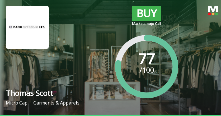 Thomas Scott India Ltd Upgraded to Buy on Improved Fundamentals and Technicals