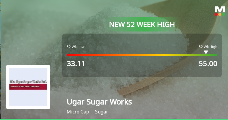 Broad-Based Technical Strength Lifts Ugar Sugar Works Ltd. to 52-Week High of Rs 55