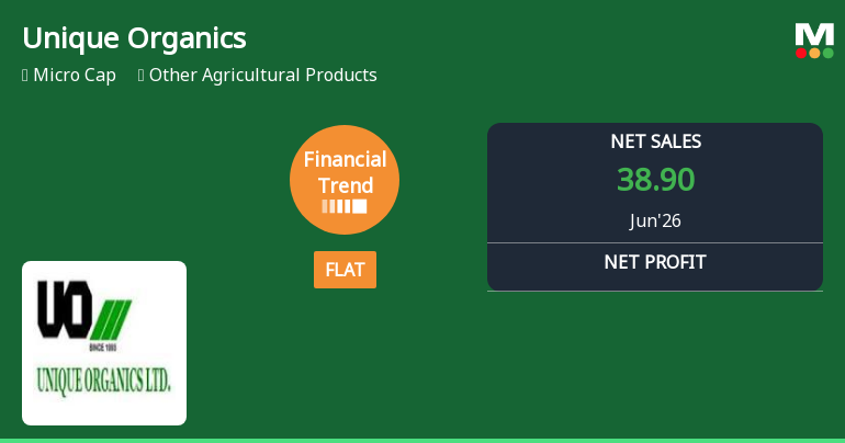 Unique Organics Ltd Reports Flat Quarterly Performance Amid Margin and Efficiency Challenges