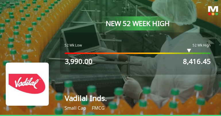 Broad-Based Technical Strength Lifts Vadilal Industries Ltd to 52-Week High of Rs 8416.45