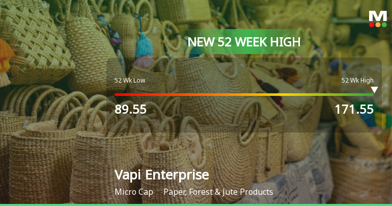Broad-Based Technical Strength Lifts Vapi Enterprise Ltd to 52-Week High of Rs 171.55