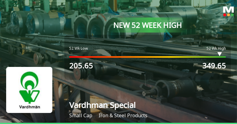 Broad-Based Technical Strength Lifts Vardhman Special Steels Ltd to 52-Week High of Rs 349.65