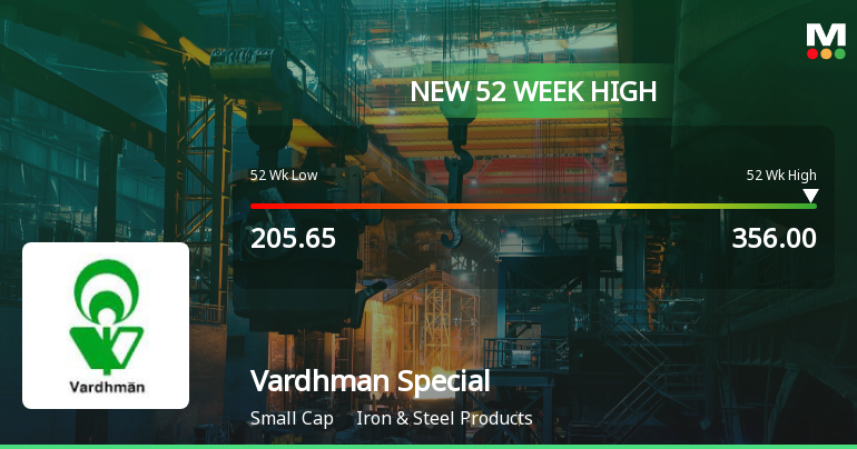 Broad-Based Technical Strength Lifts Vardhman Special Steels Ltd to 52-Week High of Rs 356