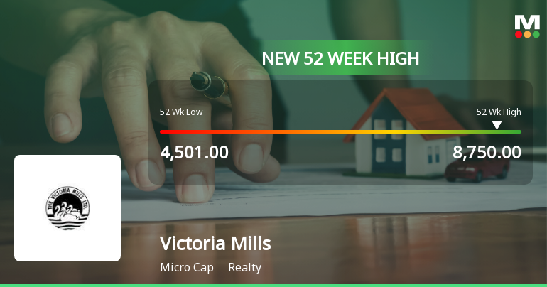 Broad-Based Technical Strength Lifts Victoria Mills Ltd to 52-Week High of Rs 8750