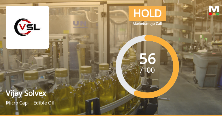 Vijay Solvex Ltd is Rated Hold by MarketsMOJO
