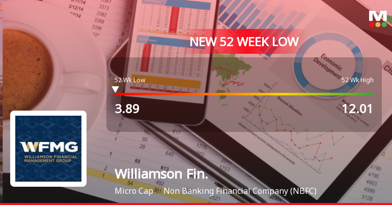 Williamson Financial Services Ltd Falls to 52-Week Low of Rs 3.89 as Sell-Off Deepens