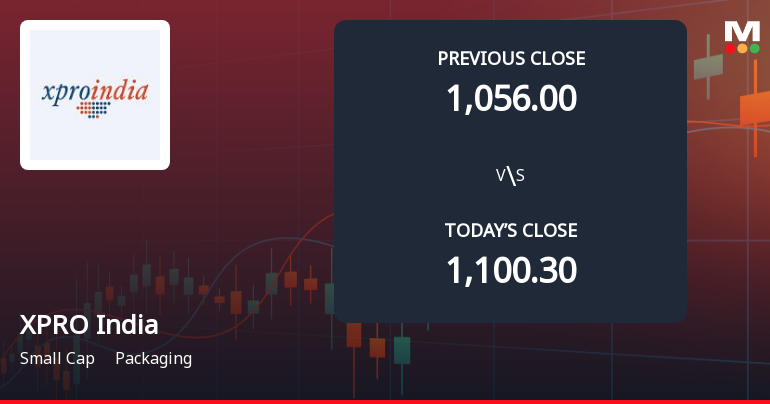 XPRO India Ltd Opens 7.93% Lower in Sharp Gap Down as Technicals Point to Further Weakness