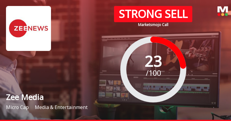 Zee Media Corporation Ltd is Rated Strong Sell