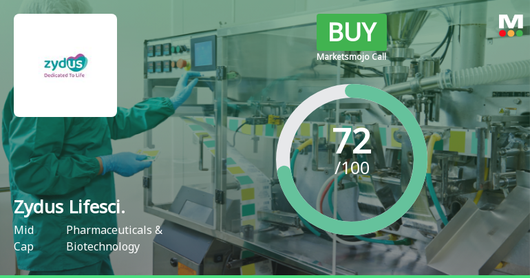 Zydus Lifesciences Ltd Downgraded to 'Buy' by MarketsMOJO Amid Mixed Technical Signals