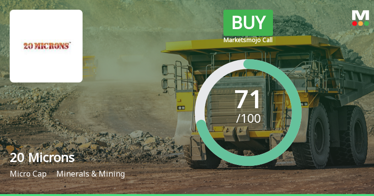 20 Microns Ltd is Rated Buy by MarketsMOJO
