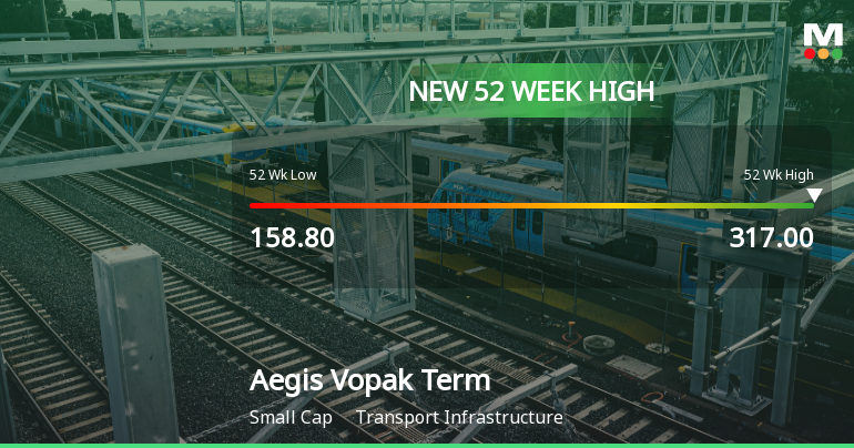 Broad-Based Technical Strength Lifts Aegis Vopak Terminals Ltd to 52-Week High of Rs 317