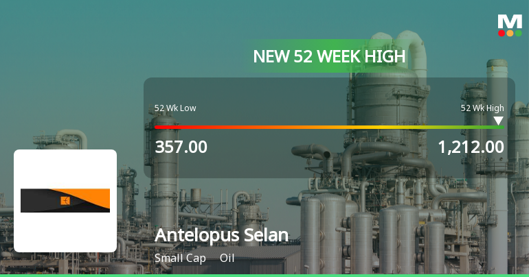 Broad-Based Technical Strength Lifts Antelopus Selan Energy Ltd to 52-Week High of Rs 1182.55