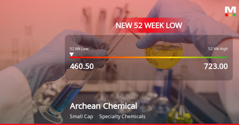 Five Consecutive Losses Push Archean Chemical Industries Ltd to a New 52-Week Low