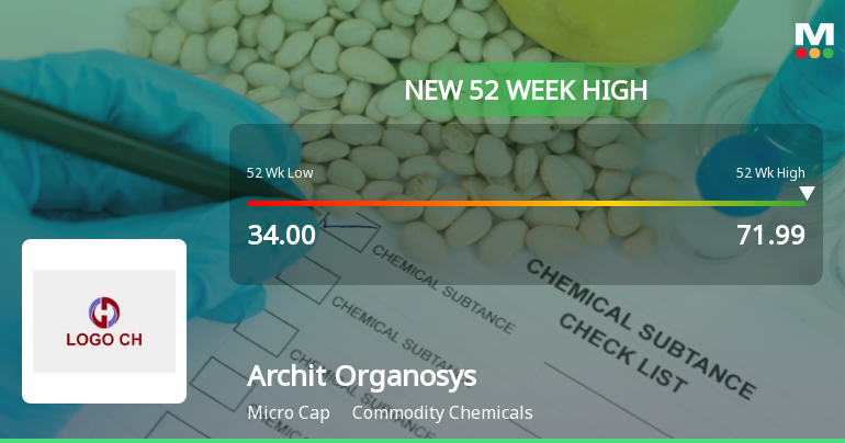 Broad-Based Technical Strength Lifts Archit Organosys Ltd to 52-Week High of Rs 71.7